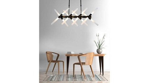 LDP 6036-16 BK Люстра на штанге Lumina Deco Alford LDP 6036-16 BK