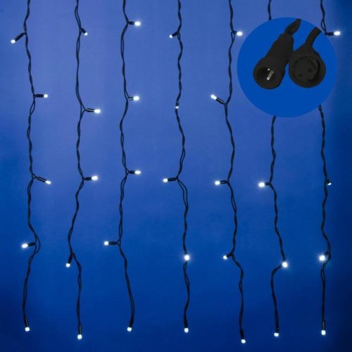 Занавес светодиодный с эффектом мерцания, 3х2м Uniel ULD-C3020-384/TBK WHITE IP67