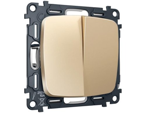 MO603050 MO603050 Комплект механизма 2-кл выключателя с самовозвратом OMEGA Шампань QUANT (OP6030, VM129)