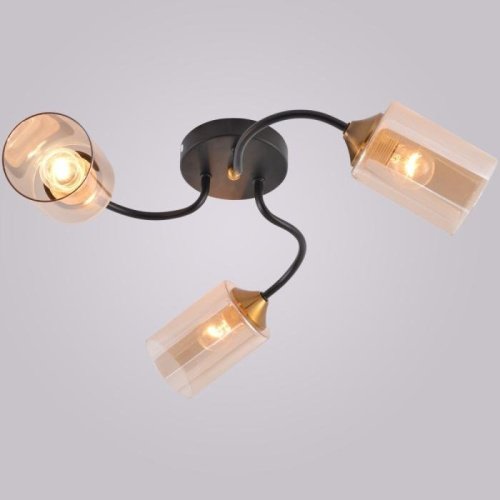 Потолочная люстра 01608-0.3-03 BK+BRASS