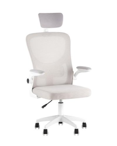 OUE-2504-HR w.pl grey mesh Офисное кресло Stool Group OUE-2504-HR w.pl grey mesh