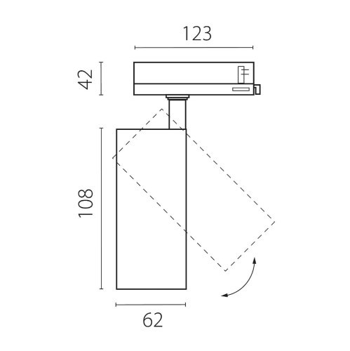 A5147QT15G Трековый светильник Lightstar Alta Base A5147QT15G