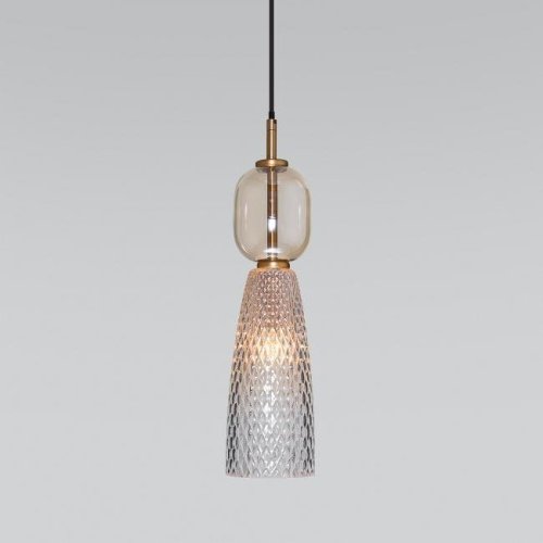 Светильник подвесной Eurosvet Glossy 50211/1 янтарный