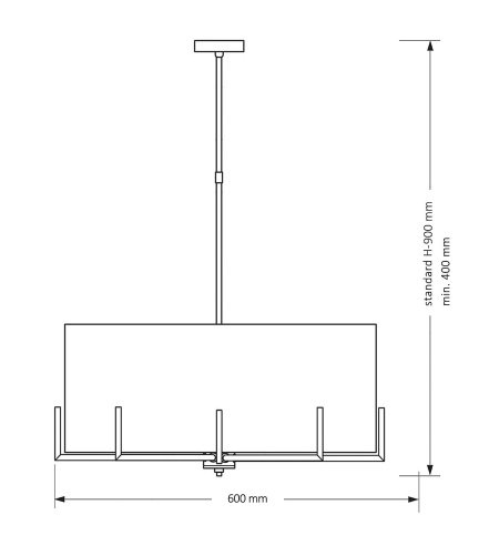 Люстра на штанге Kutek Nemi NEM-ZWD-5(N)