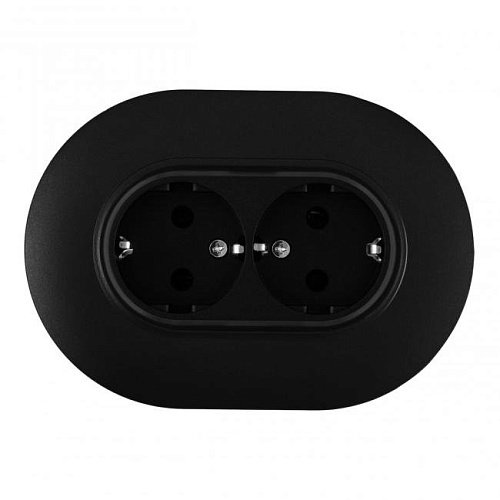 SET08-double-40-2 black Розетка Arte Milano Set08-2 SET08-double-40-2 black