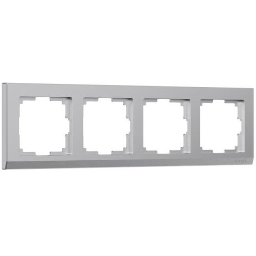 Рамка Werkel W0041806/ Рамка на 4 поста Stark (серебряный)