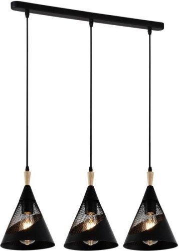 Подвесной светильник 03250-3.9-03 BK+WOOD