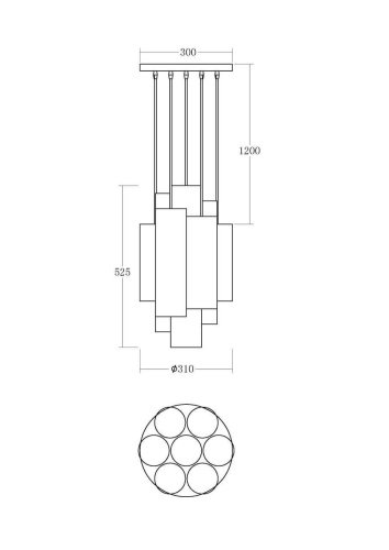Светильник подвесной Vele Luce Miele VL2093P07