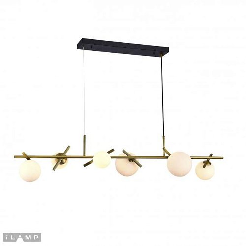 2134-6L BR+MBK Подвесная люстра iLamp Golden 2134-6L BR+MBK