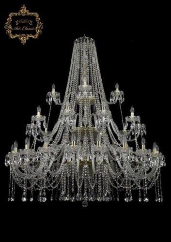 11.12.20+10+5.530.3d.Gd.Sp Подвесная хрустальная люстра 11.12 Art Classic 11.12.20+10+5.530.3d.Gd.Sp