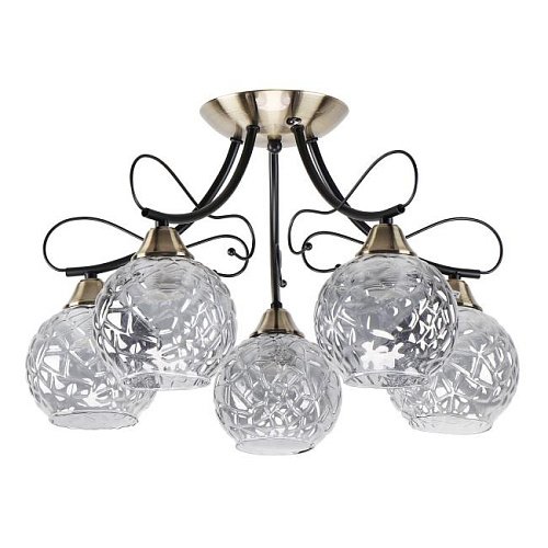 91036/5AB+BK GR Потолочная люстра ЭкономСвет 91036 91036/5AB+BK GR