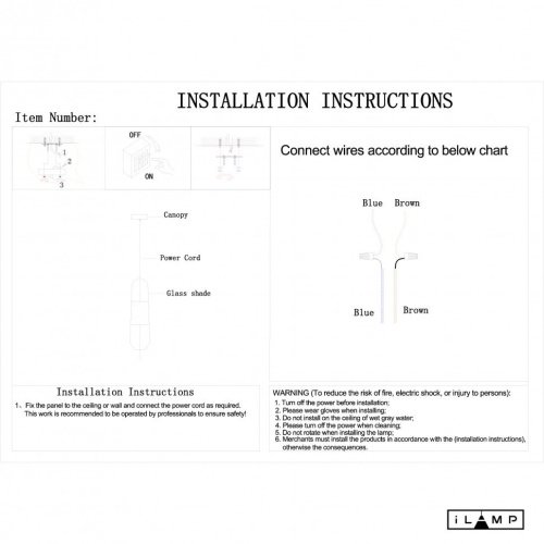 Светильник подвесной iLamp Drop 8121P AM