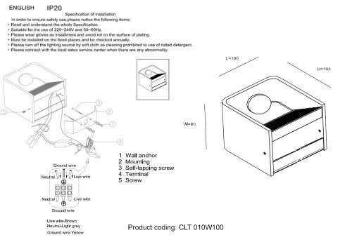 Настенное бра Crystal Lux Clt 010 CLT 010W100 WH