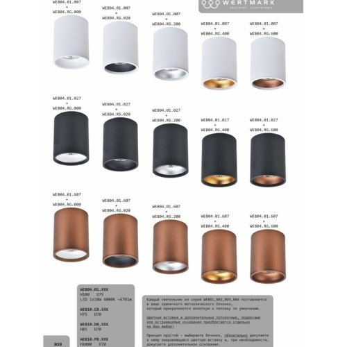 Накладной светильник Wertmark Stecken Ii WE804.01.607