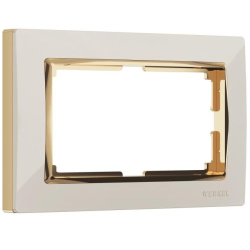 W0081932/ Рамка для двойной розетки Snabb (слоновая кость/золото) Рамка Werkel W0081932/ Рамка для двойной розетки Snabb (слоновая кость/золото)