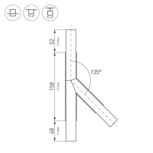 Тройник в сборе, для соединения 3-х профилей PLS-LOCK-H25 Arlight 026241