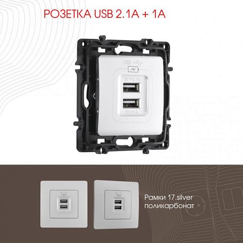 217.46-1.silver Розетка Arte Milano Am-217 217.46-1.silver