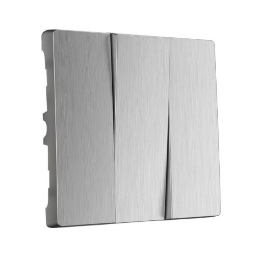 Werkel W1139009/ Набор клавиш для выключателя трехклавишного (cеребряный рифленый)