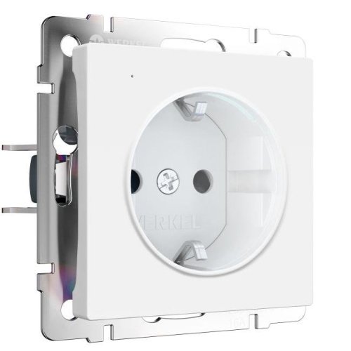 W1171461/ Розетка с подсветкой W (белый матовый) Розетка Werkel Встраиваемые механизмы белые матовые W1171461/ Розетка с подсветкой W (белый матовый)