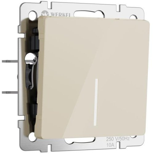 Выключатель Werkel W1110143/ Выключатель одноклавишный с подсветкой (айвори акрил)