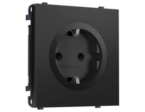 MS807010 MS807010 Комплект механизма электрической розетки SIGMA Черный матовый 50Hz 2P+E с/з с/ш 16A-250V QUANT PRO (SP8070, PR141)