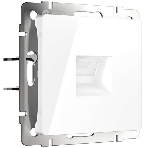 W5120101/ Розетка Ethernet RJ-45 cat. 6A экранированная (белый) Розетка Werkel W5120101/ Розетка Ethernet RJ-45 cat. 6A экранированная (белый)