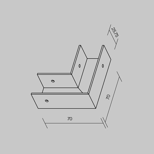 Коннектор угловой для профиля Elasity IP Maytoni Elasity IP O-TR001-AC90-W