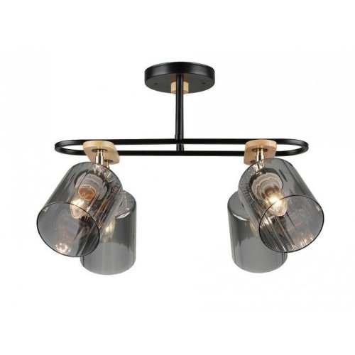 MD.5712-4-S-BK+WOOD Потолочная люстра IMEX MD.5712-4-S-BK+WOOD
