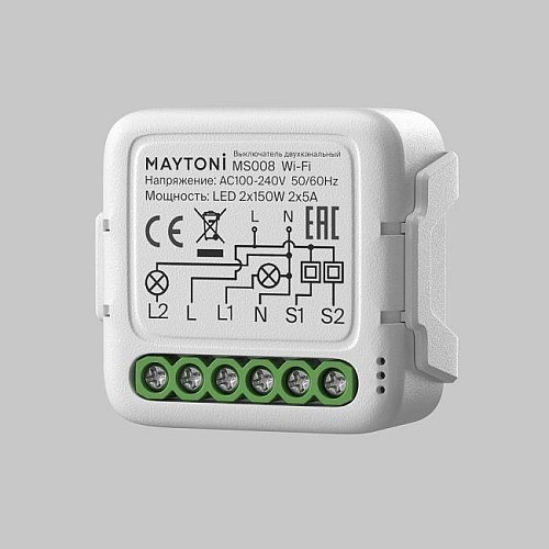 MS008 Wi-Fi выключатель двухканальный 300Вт Maytoni Выключатели MS008