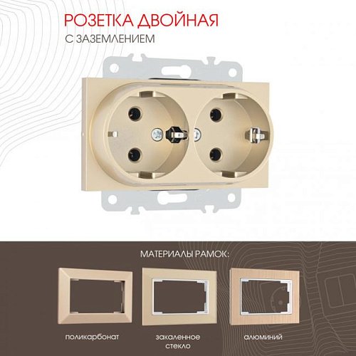 203.40-2.shampan Розетка Arte Milano Am-203 203.40-2.shampan