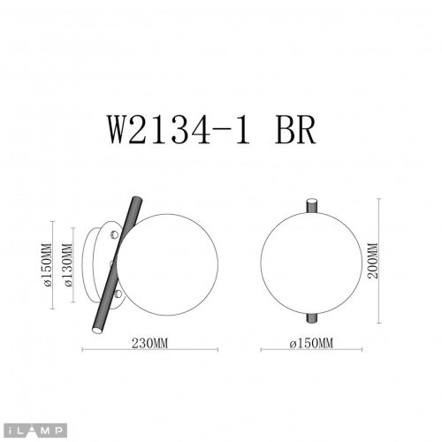 Настенное бра iLamp Golden W2134-1 BR
