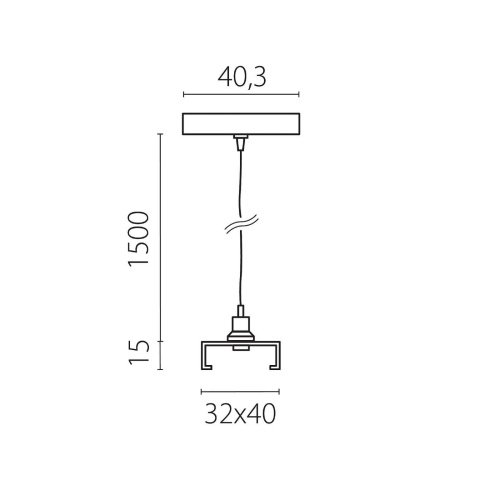 Подвес стандартный тип D треку 5040xx-(F)/(R) 1,5 м Lightstar Quattro 504176-FR1