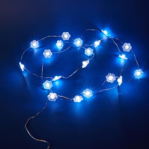 Гирлянда Uniel ULD-S1900-020/STB/2AA WHITE IP20 SNOWFLAKES MINI