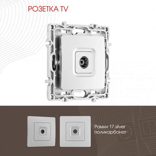 217.43-1.silver Розетка Arte Milano Am-217 217.43-1.silver