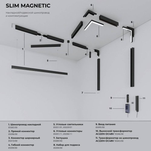 Slim Magnetic Коннектор угловой внутренний для накладного шинопровода 85091/11 Коннектор угловой внутренний для накладного шинопровода Elektrostandard Slim Magnetic Slim Magnetic Коннектор угловой внутренний для накладного шинопровода 85091/11