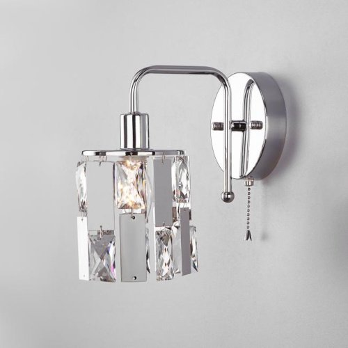 10101/1 хром/прозрачный хрусталь Strotskis Настенное бра Eurosvet Scoppio 10101/1 хром/прозрачный хрусталь Strotskis