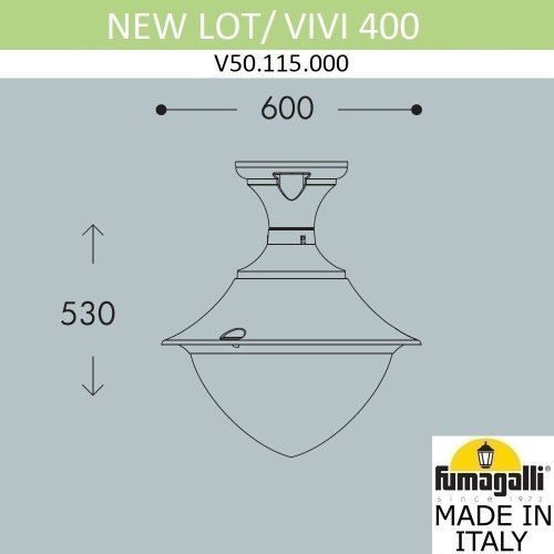 V50.115.000.LXH27 Уличный потолочный светильник Fumagalli Vivi V50.115.000.LXH27