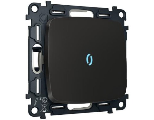 MO802060 MO802060 Комплект механизма 1-кл выключателя с самовозвратом с подсветкой 10000K OMEGA Черный матовый QUANT (OP8020, VM113, G17B)