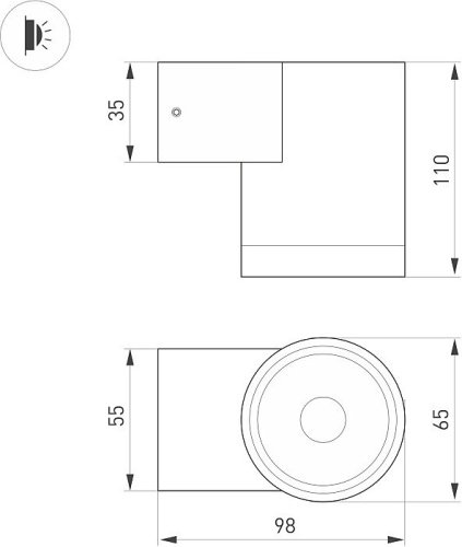 049984 Уличный настенный светильник Arlight Ray 049984