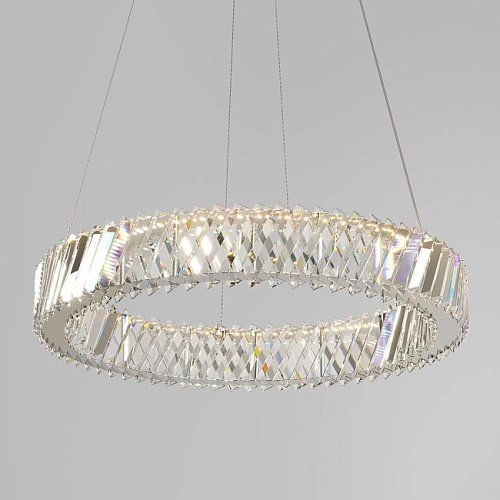 101004 LED никель хрусталь Strotskis Подвесная люстра Eurosvet Solis 101004 LED никель хрусталь Strotskis