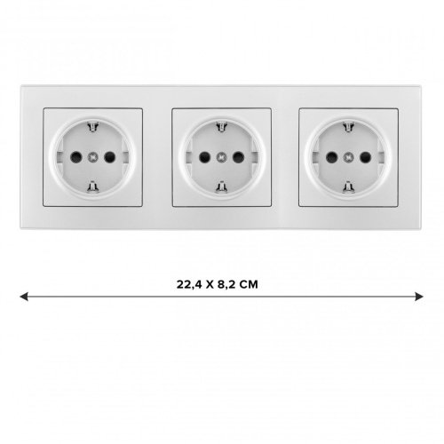 SET06-3-40-1x3 silver Розетка Arte Milano Set06-3 SET06-3-40-1x3 silver