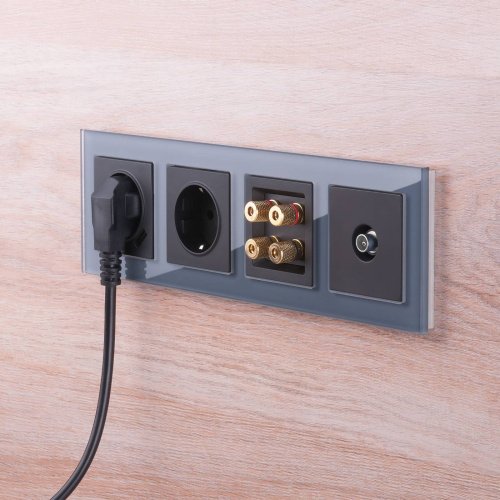 Рамка Werkel W0041115/ Рамка на 4 поста Favorit (серый,стекло)