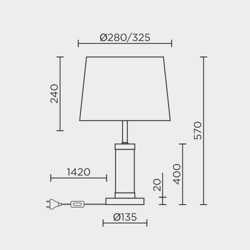 Настольная лампа ML Modelux ML.5502.01TL BS