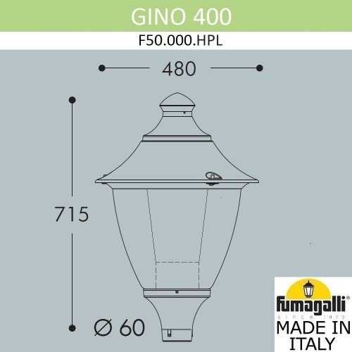 Консольный уличный светильник Fumagalli Gino F50.000.000.LXH27