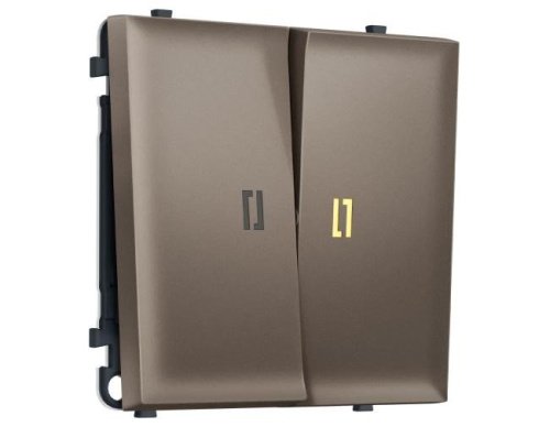 MS634050 MS634050 Комплект механизма 2-кл выключателя с самовозвратом с подсветкой 3200K SIGMA Темная бронза матовый QUANT PRO (SP6340, PR129, G11Y)