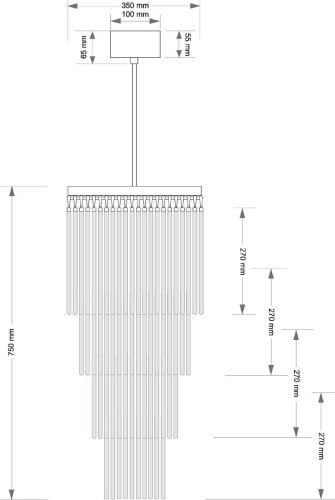 Люстра на штанге Kutek Filago FIL-ZW-10(P)350/270