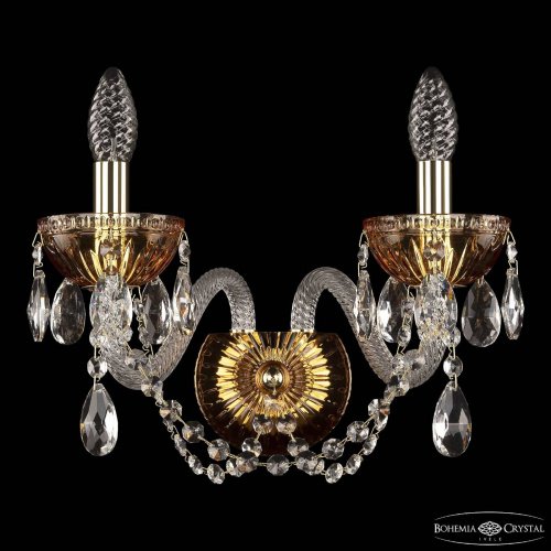 Настенное бра Bohemia 5402 5402B/2/165 G Amber/M-1G