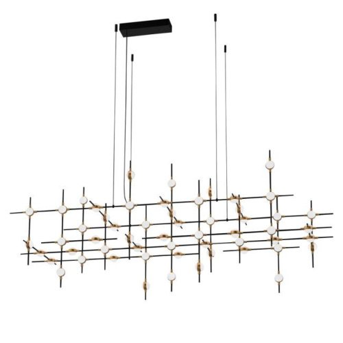 MD18001067-55A black/gold Подвесная люстра Delight Collection Molecular MD18001067-55A black/gold