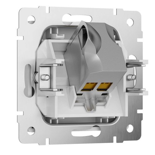 W5120001/ Розетка Ethernet RJ-45 cat. 6A экранированная (белый матовый) Розетка Werkel W5120001/ Розетка Ethernet RJ-45 cat. 6A экранированная (белый матовый)