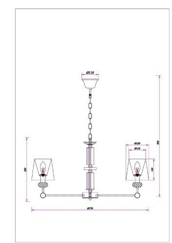 A4093LM-8AB Подвесная люстра Arte Lamp Brocca A4093LM-8AB